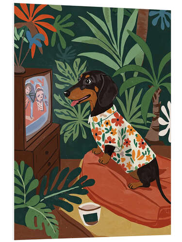 Quadro em PVC Tropical Dachshund