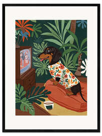 Gerahmter Kunstdruck Tropischer Dackel - Felipe Hora