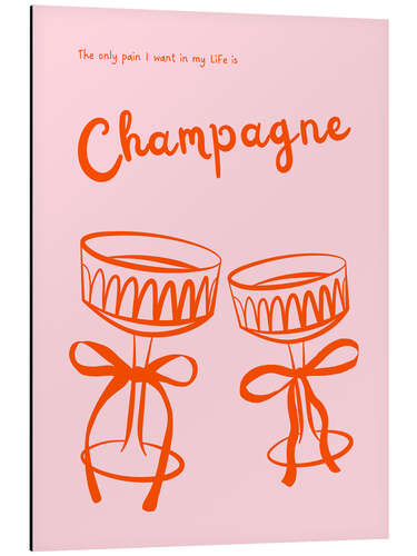 Obraz na aluminium Champagne is the only pain