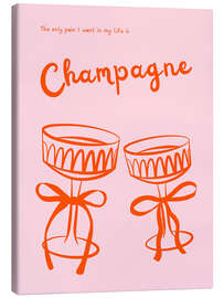 Stampa su tela Champagne is the only pain - Ohkimiko