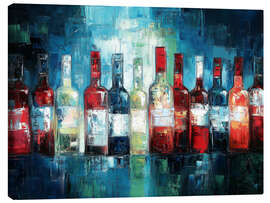 Canvas print Bottles at the bar - DejaReve