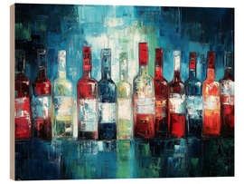 Obraz na drewnie Bottles at the bar - DejaReve