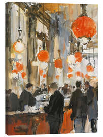Tableau sur toile Rush Hour at the Café - DejaReve