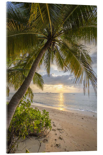 Acrylglas print Sunset on the beach, Koh Samui, Thailand