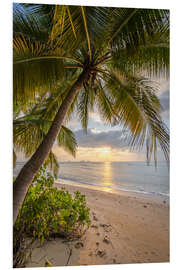 Hartschaumbild Sonnenuntergang am Strand, Koh Samui, Thailand
