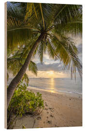 Holzbild Sonnenuntergang am Strand, Koh Samui, Thailand - Jan Christopher Becke