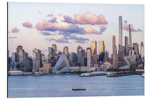 Stampa su alluminio Manhattan Midtown Skyline along the Hudson River