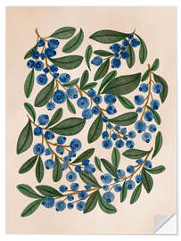Sticker mural Blue Berry bunch