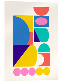 Acrylglasbild Bunte geometrische Formen - apricot and birch