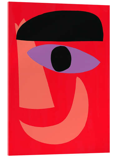 Acrylic print Abstract self-portrait of the cubist painter