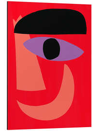 Alubild Abstraktes Selbstportrait eines Kubisten