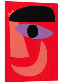 Hartschaumbild Abstraktes Selbstportrait eines Kubisten