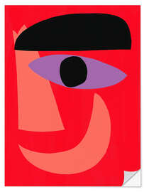 Wall sticker Abstract self-portrait of the cubist painter - Frank Daske