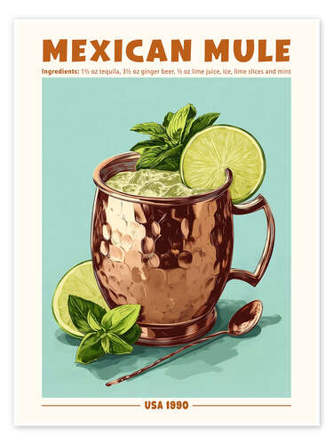 Poster Mexican Mule Cocktail, USA 1990