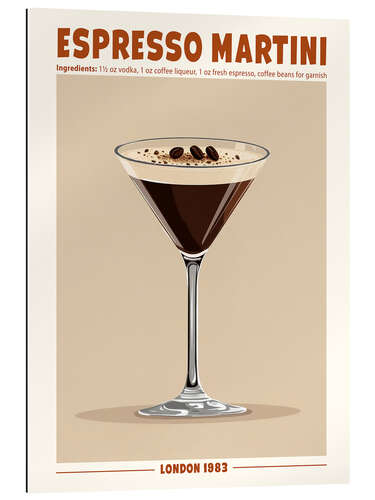 Cuadro de plexi-alu Espresso Martini, London 1983