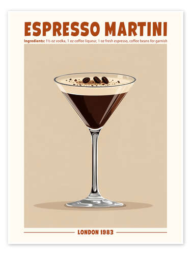Poster Espresso Martini, London 1983