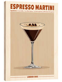 Obraz na drewnie Espresso Martini, London 1983 - TAlex