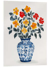 Akrylbilde Blue vase