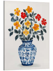 Alubild Blaue Vase