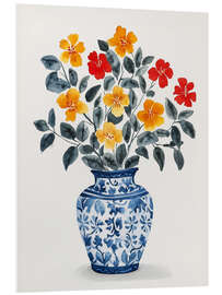 Hartschaumbild Blaue Vase