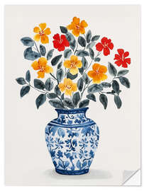 Autocolante decorativo Blue vase