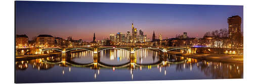 Aluminium print Frankfurt am Main City Skyline Panorama at sunset