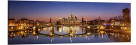 Aluminium print Frankfurt am Main City Skyline Panorama at sunset