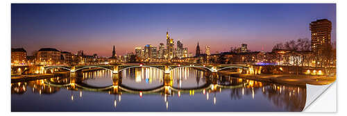 Wall sticker Frankfurt am Main City Skyline Panorama at sunset