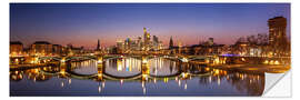 Wall sticker Frankfurt am Main City Skyline Panorama at sunset