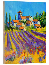 Wood print At noon in Provence - Pol Ledent