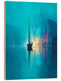 Tableau en bois Sailing alone - DejaReve