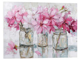 Quadro em PVC Pink flowers