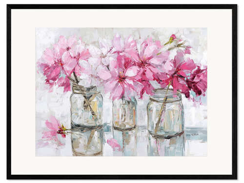 Framed art print Pink flowers