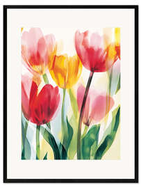 Gerahmter Kunstdruck Tulpenland