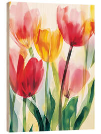 Wood print Tulip Land - Annika Persson