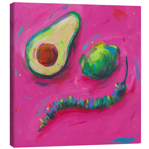 Obraz na płótnie Avocado, Lime, Chilli