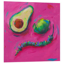 Cuadro de PVC Avocado, Lime, Chilli - Dawn Underwood