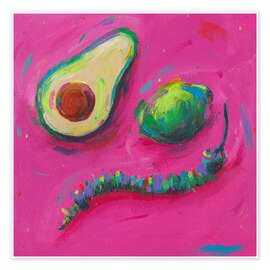 Veggbilde Avocado, Lime, Chilli - Dawn Underwood