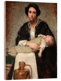 Obraz na drewnie Mother and Sleeping Baby, 1911