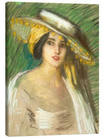 Leinwandbild Dame mit Hut - Alice Pike Barney