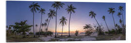 Tableau en verre acrylique Sunset at Palm Beach on Koh Samui - Jan Christopher Becke