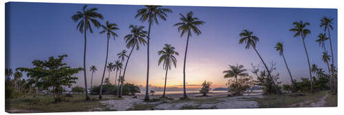 Canvas print Sunset at Palm Beach on Koh Samui