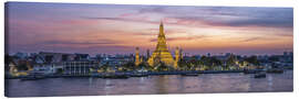 Canvas print Wat Arun panorama, Bangkok, Thailand - Jan Christopher Becke