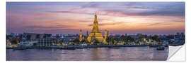 Sticker mural Wat Arun panorama, Bangkok, Thailand - Jan Christopher Becke