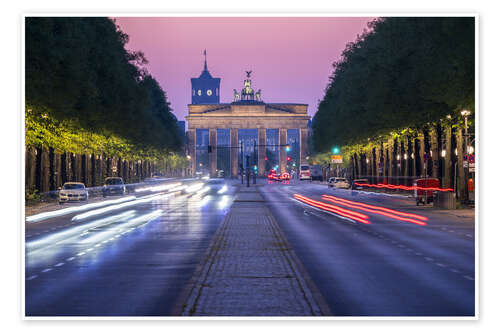 Poster Brandenburg Gate and Straße des 17. Juni