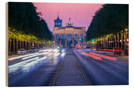 Quadro de madeira Brandenburg Gate and Straße des 17. Juni - Jan Christopher Becke
