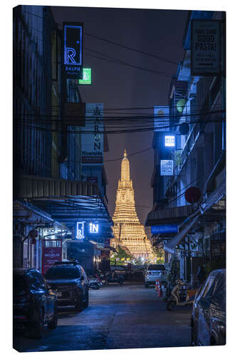 Canvas print Wat Arun at Night, Bangkok, Thailand