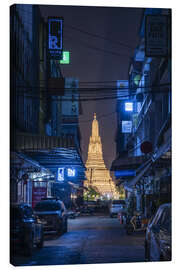 Canvas print Wat Arun at Night, Bangkok, Thailand