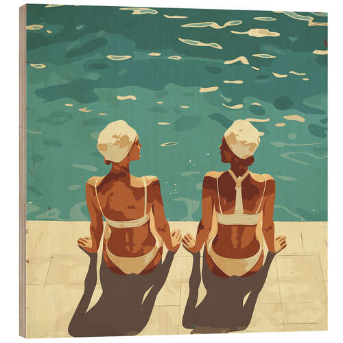 Obraz na drewnie Pool Women