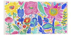 Hartschaumbild Flower Power